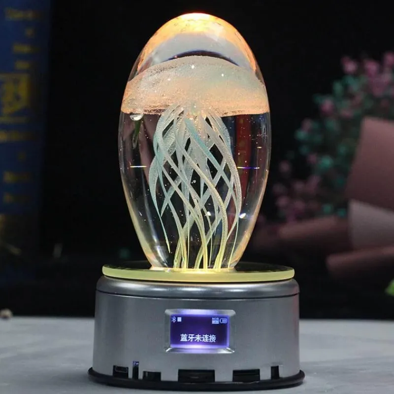 The Light Loft Beleuchtung-Bluetooth-Quallen-Nachtlicht – Stimmungslampe mit Musik