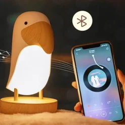 Bright Accents Beleuchtung-Bluetooth-Specht-Nachtlicht – Stilvolle Einschlafhilfe und Stimmungsaufheller