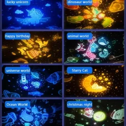 Bright Accents Beleuchtung-Bluetooth-Sternenprojektorlampe – Stimmungslichtprojektor für den Nachthimmel