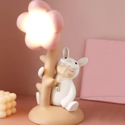 Bright Accents Beleuchtung-Blumenhasen-Tischlampe – Dekorative Harzleuchte
