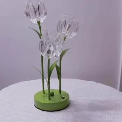 The Light Loft Beleuchtung-Blumen-LED-Nachtlampe – dekoratives Nachttischlicht