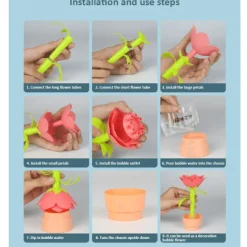 The Decor Haven Babyspielzeug-Blumen-Seifenblasenmacher - Seifenblasenspielzeug für Kinder