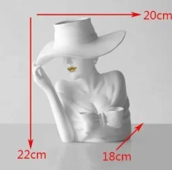 Accent Haven Wohndeko-Blumentopf - Hübsche Frau Pflanzgefäß Statue