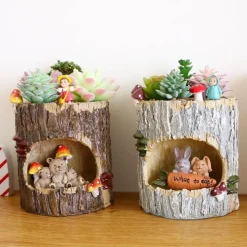 The Gilded Nest Outdoor & Garten-Blumentöpfe aus Tierharz – Kreative dekorative Pflanzgefäße