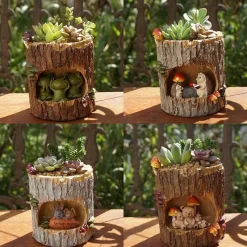 The Gilded Nest Outdoor & Garten-Blumentöpfe aus Tierharz – Kreative dekorative Pflanzgefäße