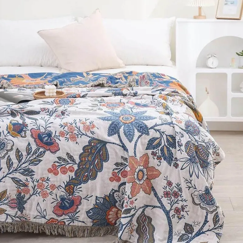 Wrap u0026 Relax Bettzeug-Bohemian-Überwurfdecke aus Baumwolle – Leichter Sommer-Sofa-Bettbezug
