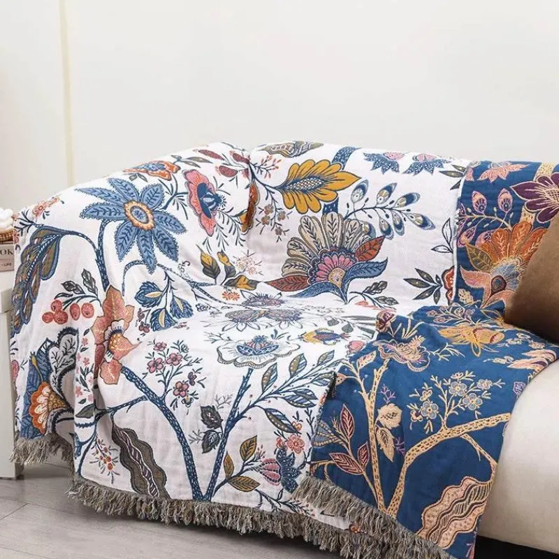 Wrap u0026 Relax Bettzeug-Bohemian-Überwurfdecke aus Baumwolle – Leichter Sommer-Sofa-Bettbezug