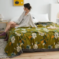 Cozy Haven Bettzeug-Boho Baumwoll-Überwurfdecke - Leichte dekorative Gazedecke