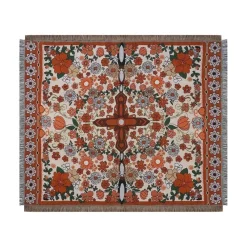 Cozy Haven Bettzeug-Boho Blumendecke - Gemütliches Sofadekor