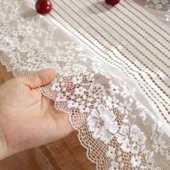 Fine Table Threads Küche & Esszimmer-Boho Floral Makramee Tischläufer - Schickes Tafelaufsatz Dekor