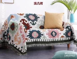 Cozy Haven Bettzeug-Boho Gestrickte Überwurfdecke - Gemütliches Boho Home Decor