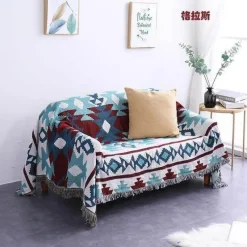 Cozy Haven Bettzeug-Boho Gestrickte Überwurfdecke - Gemütliches Boho Home Decor