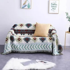 Cozy Haven Bettzeug-Boho Gestrickte Überwurfdecke - Gemütliches Boho Home Decor