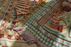 The Blanket Nook Bettzeug-Boho Jacquard Strickdecke - Gemütlicher dekorativer Wohnakzent