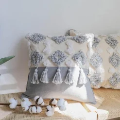 Cozy Cushions Bettzeug-Boho Kissenbezug aus Baumwolle - Ethno Wohndekor Akzent