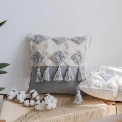 Cozy Cushions Bettzeug-Boho Kissenbezug aus Baumwolle - Ethno Wohndekor Akzent