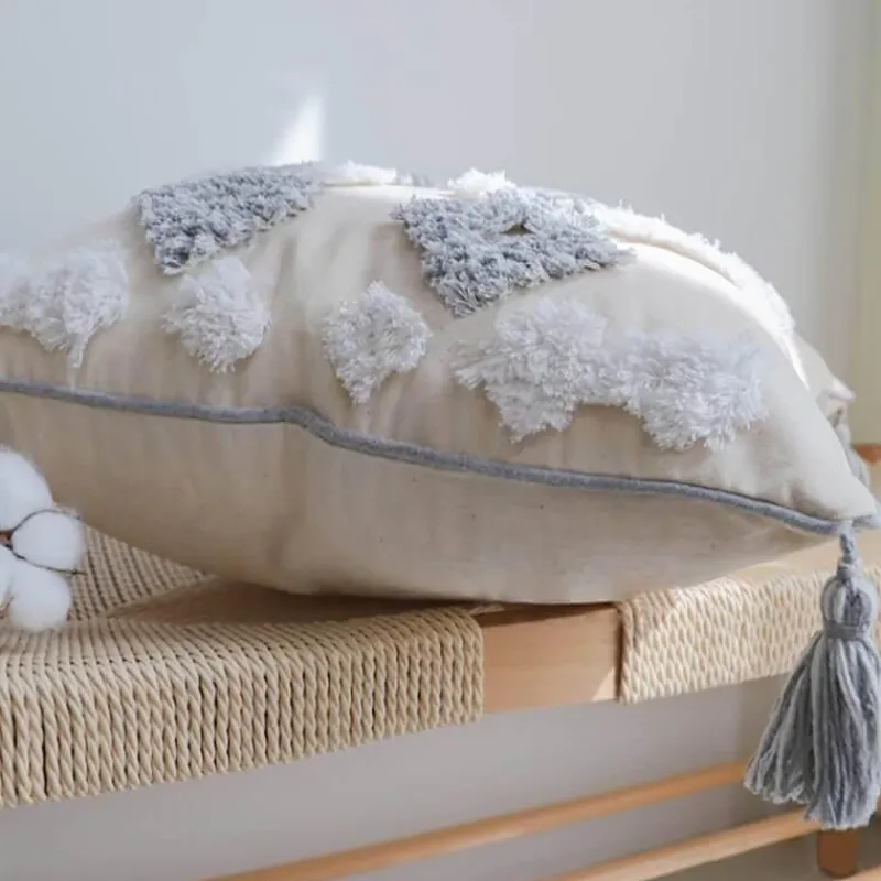 Cozy Cushions Bettzeug-Boho Kissenbezug aus Baumwolle - Ethno Wohndekor Akzent