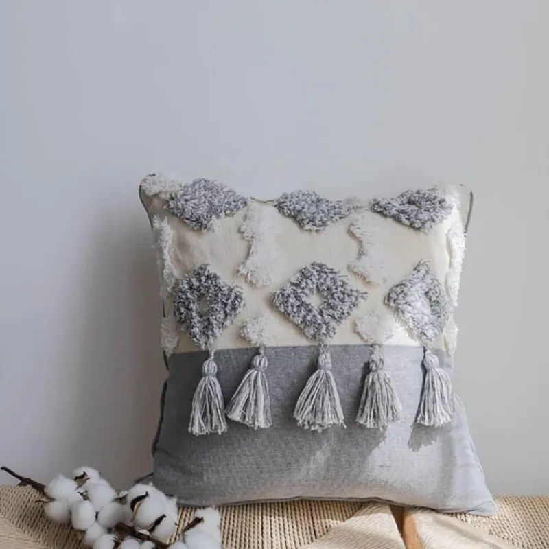 Cozy Cushions Bettzeug-Boho Kissenbezug aus Baumwolle - Ethno Wohndekor Akzent