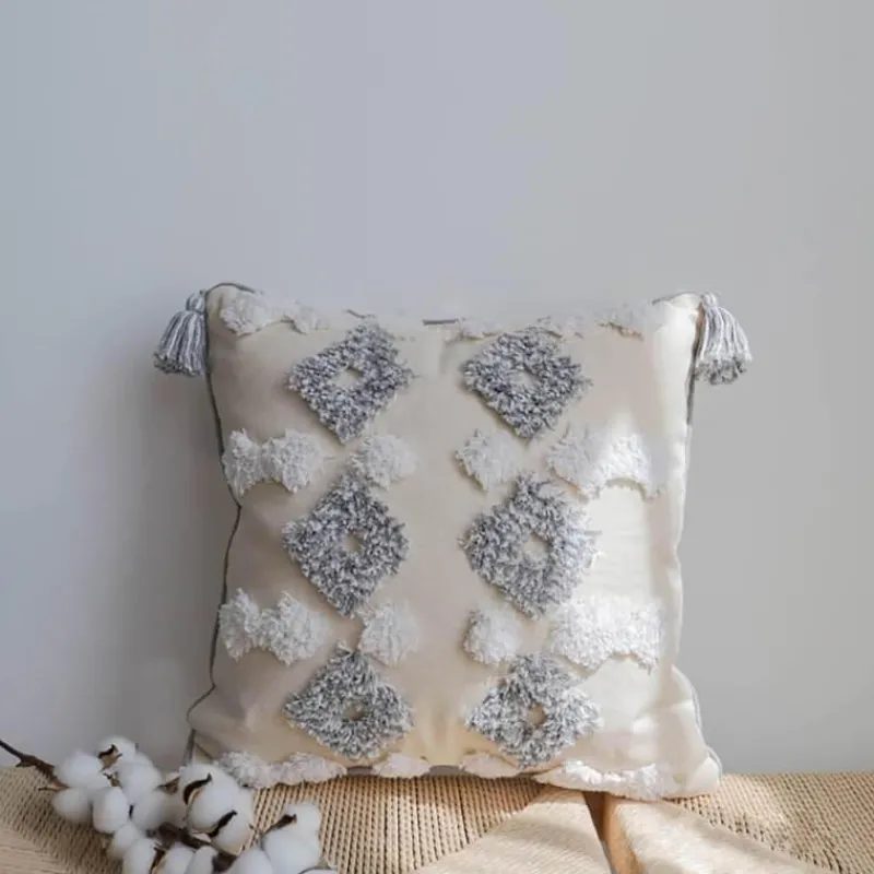 Cozy Cushions Bettzeug-Boho Kissenbezug aus Baumwolle - Ethno Wohndekor Akzent
