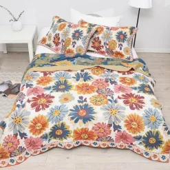 The Blanket Nook Bettzeug-Boho Mandala Baumwolldecke - Doppelseitige weiche Sommerdecke für Betten und Sofas