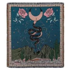 Cozy Haven Bettzeug-Boho Schlangenmuster Sofadecke - Gobelin Dekor Bezug