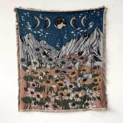 Cozy Haven Bettzeug-Boho Schlangenmuster Sofadecke - Gobelin Dekor Bezug