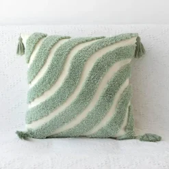 Pillow Haven Bettzeug-Boho Tufted Kissenbezug - Geometrischer Kissenbezug aus Baumwolle