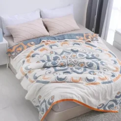 Wrap u0026 Relax Bettzeug-Boho-Überwurfdecke aus Baumwolle – weiche Sommerdecke für Betten