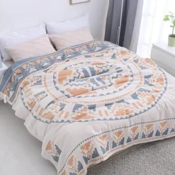 Wrap u0026 Relax Bettzeug-Boho-Überwurfdecke aus Baumwolle – weiche Sommerdecke für Betten