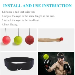 The Relaxation Nook Fitness-Gadgets|Gesundheits- Und Entspannungstools-Box-Reflexball – Schnelligkeitstrainings-Schlagausrüstung