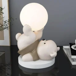 Bright Accents Beleuchtung-Bären-Nachtlampe – Süßes Tischlicht aus Kunstharz