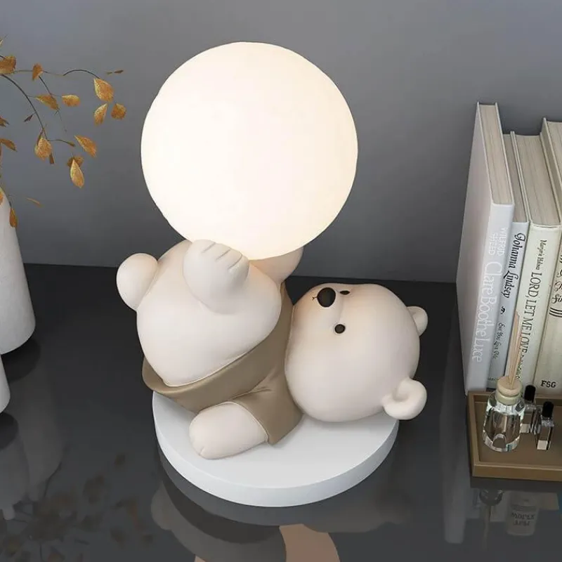 Bright Accents Beleuchtung-Bären-Nachtlampe – Süßes Tischlicht aus Kunstharz