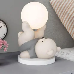 Bright Accents Beleuchtung-Bären-Nachtlampe – Süßes Tischlicht aus Kunstharz