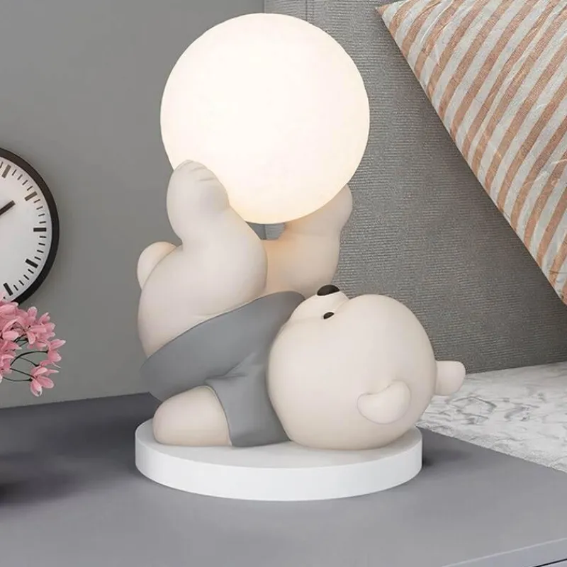 Bright Accents Beleuchtung-Bären-Nachtlampe – Süßes Tischlicht aus Kunstharz