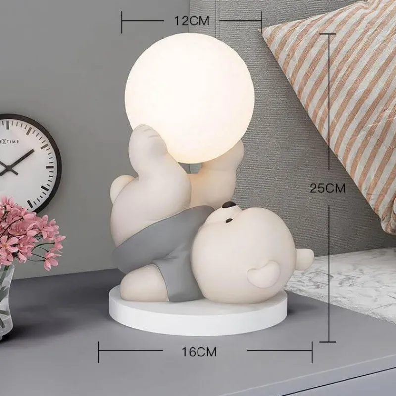 Bright Accents Beleuchtung-Bären-Nachtlampe – Süßes Tischlicht aus Kunstharz