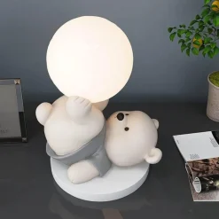 Bright Accents Beleuchtung-Bären-Nachtlampe – Süßes Tischlicht aus Kunstharz