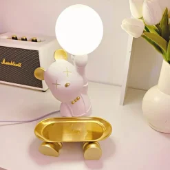 Bright Accents Beleuchtung-Bären-Schreibtischlampe – Süßes Nachtlicht für Kinder