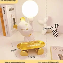 Bright Accents Beleuchtung-Bären-Schreibtischlampe – Süßes Nachtlicht für Kinder
