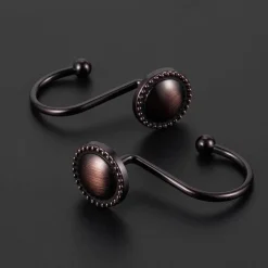 Aqua Essence Badezimmer-Bronze Shower Curtain Hooks - Decorative Bathroom Accessories
