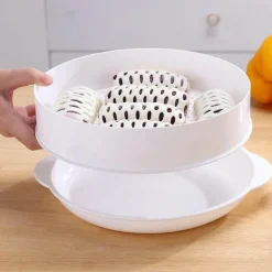 Tom Küche & Esszimmer-Brötchendämpfer für die Mikrowelle – 12-lagiges, langlebiges Küchenwerkzeug für perfekt gedämpfte Brötchen