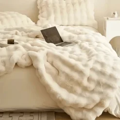 Cozy Haven Bettzeug-Bubble Blanket – weicher, gemütlicher Überwurf für Komfort und Entspannung