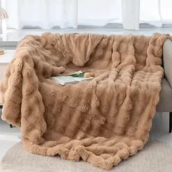 Cozy Haven Bettzeug-Bubble Blanket – weicher, gemütlicher Überwurf für Komfort und Entspannung