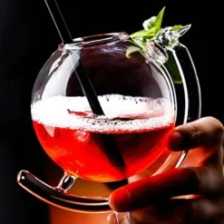 Plates u0026 More Küche & Esszimmer-Bubble Martini-Glas – Hochwertiges transparentes Trinkgeschirr