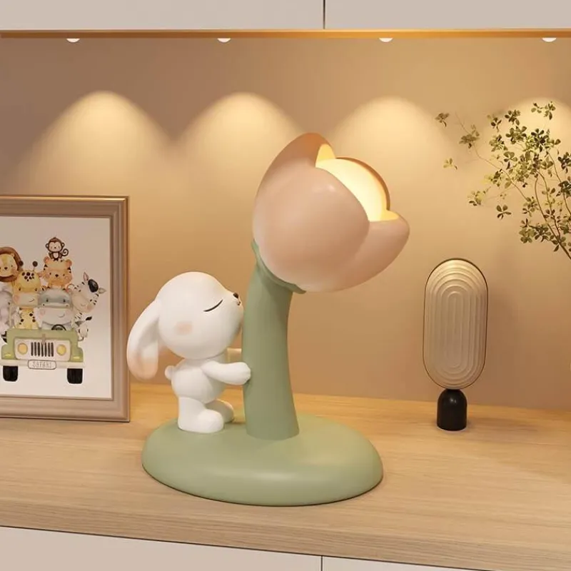 Bright Accents Beleuchtung-Bunny Tischlampe - Tulpenblumen Design
