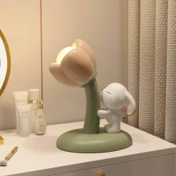 Bright Accents Beleuchtung-Bunny Tischlampe - Tulpenblumen Design