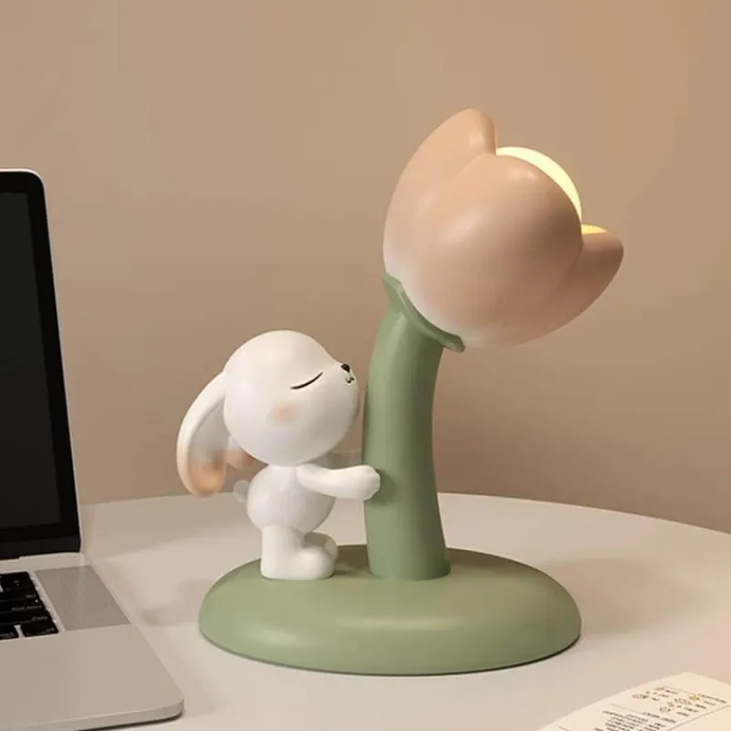 Bright Accents Beleuchtung-Bunny Tischlampe - Tulpenblumen Design