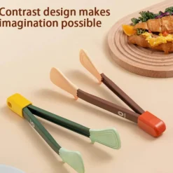 The Decor Haven Camping-Werkzeuge|Küche & Esszimmer-Bunte Antihaft-Zangen – Kochutensilien mit matter Oberfläche