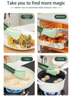 The Decor Haven Camping-Werkzeuge|Küche & Esszimmer-Bunte Antihaft-Zangen – Kochutensilien mit matter Oberfläche