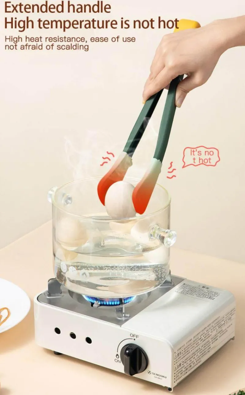 The Decor Haven Camping-Werkzeuge|Küche & Esszimmer-Bunte Antihaft-Zangen – Kochutensilien mit matter Oberfläche