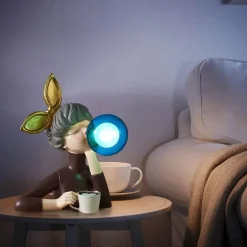 Bright Accents Beleuchtung-Bunte Harz-Tischlampe – Elegante dekorative Beleuchtung für Mädchen